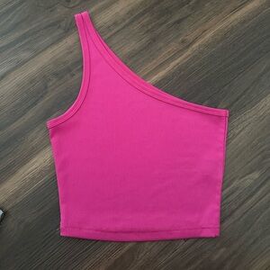Shein pink one shoulder top